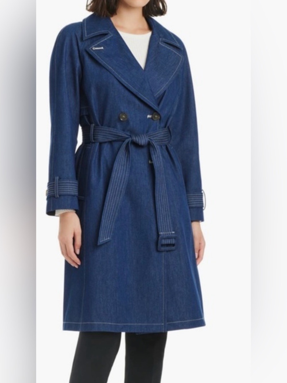 KATE SPADE Navy Blue DENIM COAT Women